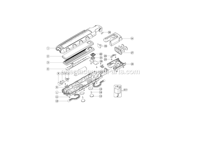 Part Location Diagram of 5140239-85 Black and Decker Main Body